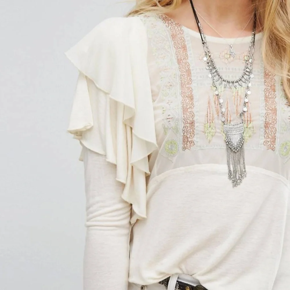 Free People La Cienga Embroidered Top - Picture 2 of 14